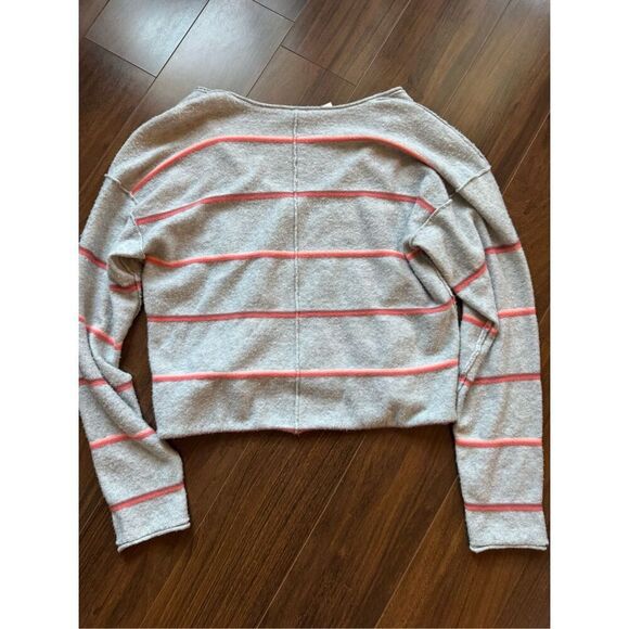 Free People S Make You Mine Stripe Sweater Gray - Picture 8 of 9